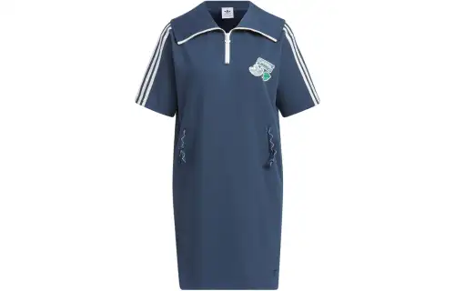 Adidas Originals Short Sleeved Dress Women's Navy Blue