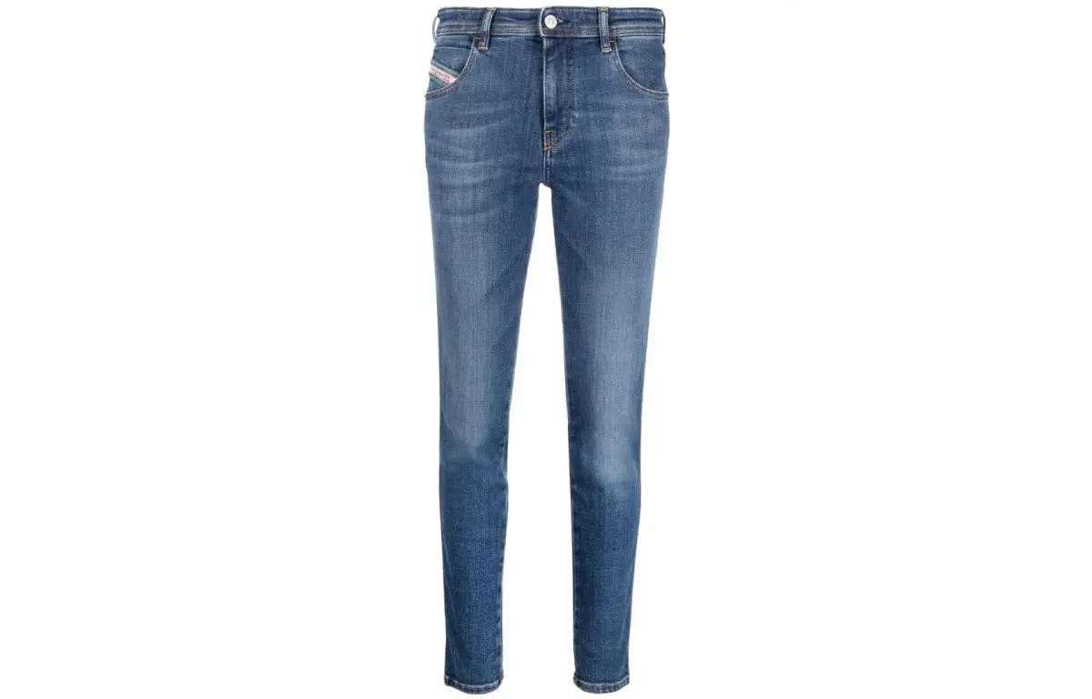 DIESEL Jeans Women's Denim Blue Moderate Tapered Pants