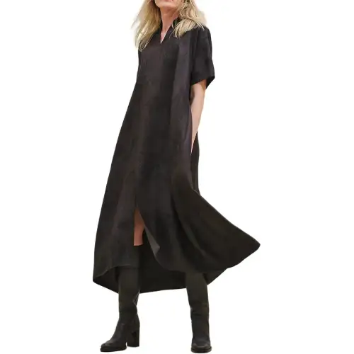 HERMES FW24 Short Sleeved Dress Women's Black
