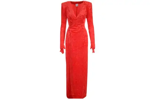 Vetements Dynasty Velvet Wrap Gown