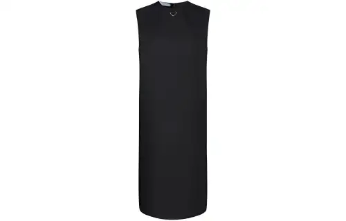 PRADA Sleeveless Dresses Women's Black Moderate Long