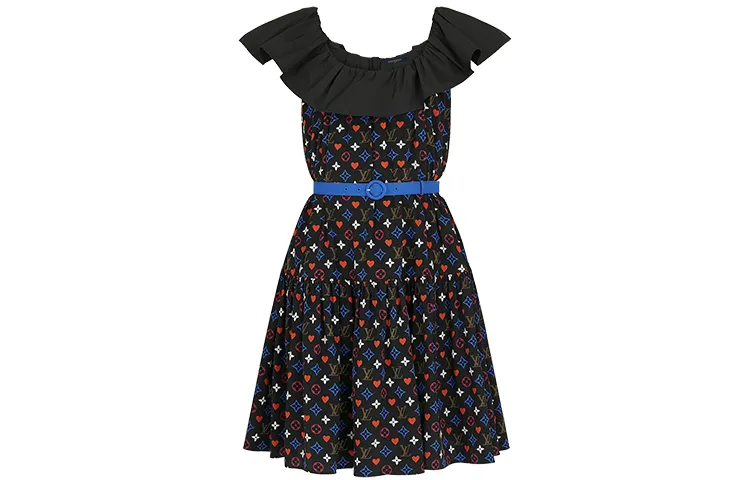 LOUIS VUITTON Sleeveless Dress Women's Black