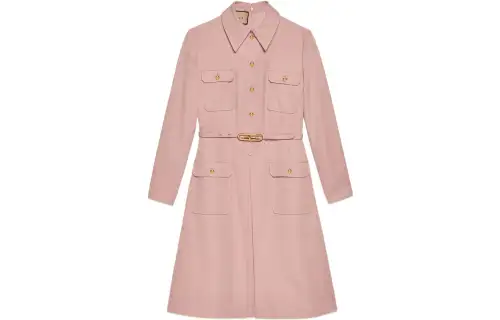 GUCCI SS22 Long Sleeved Dress Women's Pink