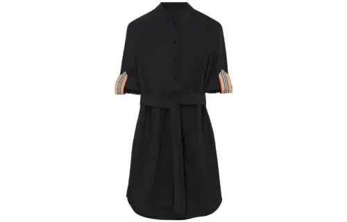 Burberry SS23 Short Sleeved Dress Women's Black