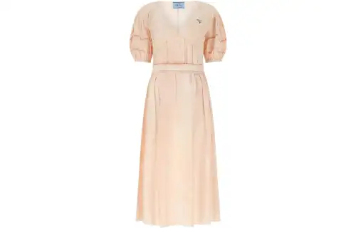 PRADA Logo Detailed Midi Dress