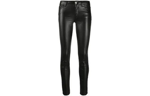 skinny metallic denim pants