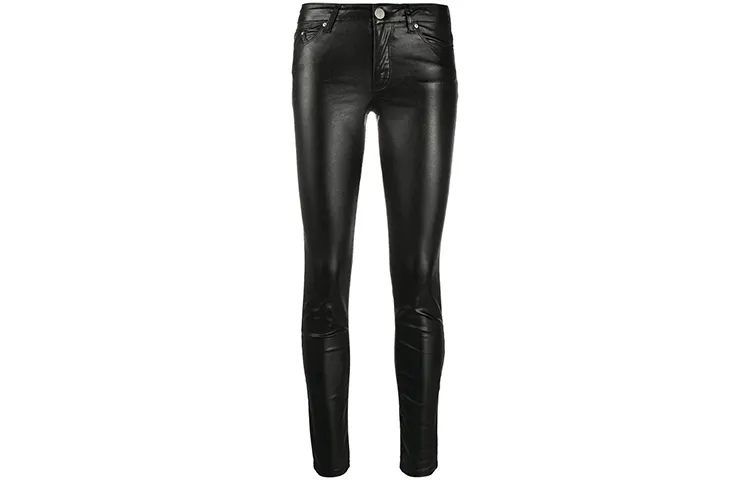 skinny metallic denim pants