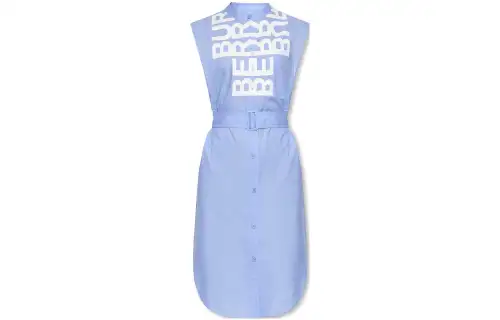 Burberry Logo Print Sleeveless Dress