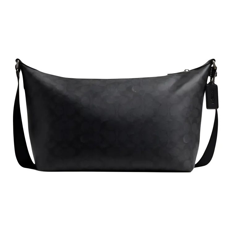 COACH Artificial Leather Shoulder Bag, Crossbody Bag Large Men's Charcoal Black