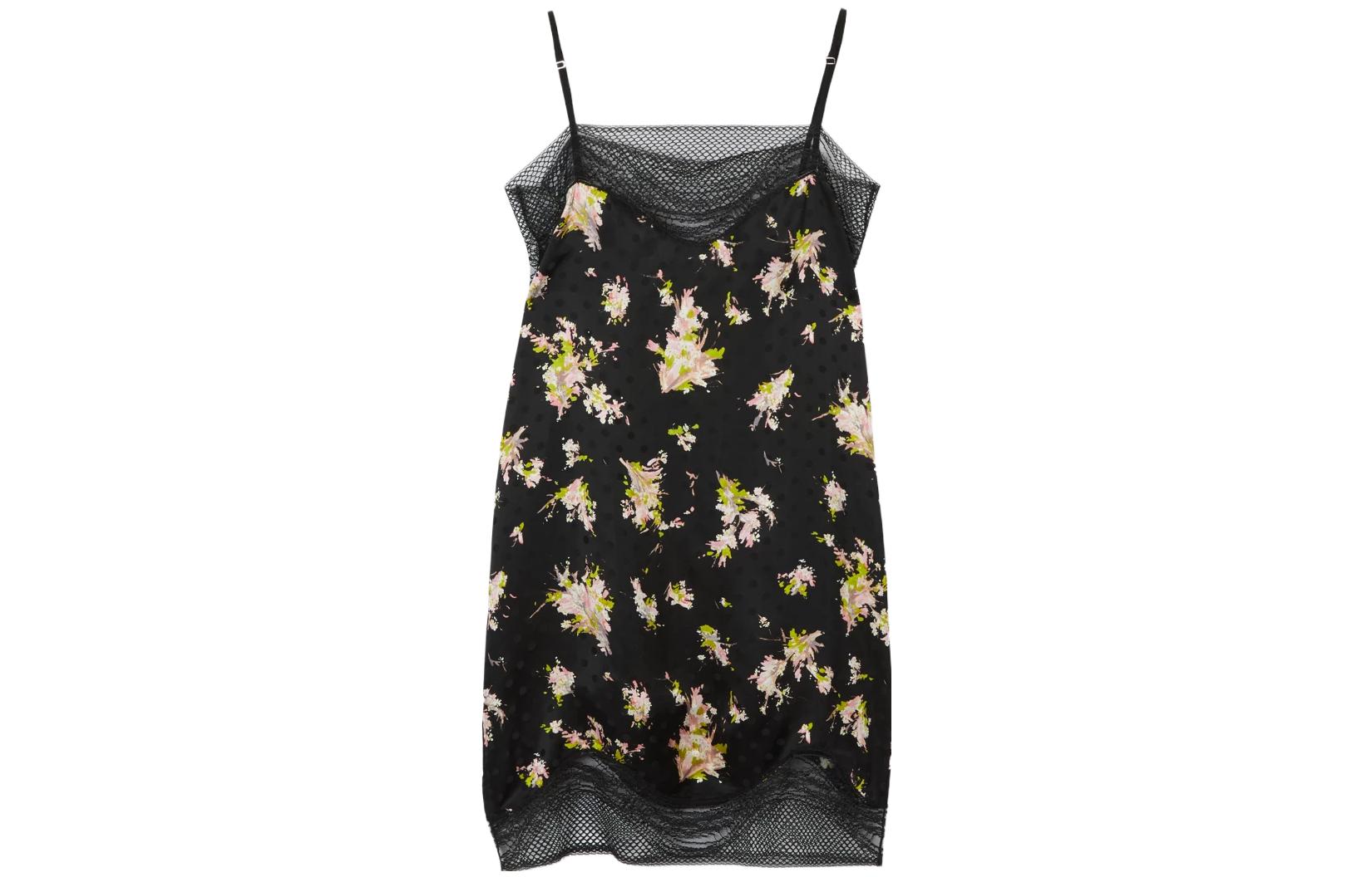 Burberry Slip Dresses Women's Black Moderate Short