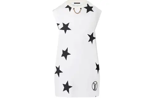 LOUIS VUITTON Summer Stardust Sleeveless Dress Women's White