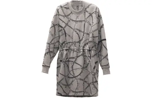 HERMES FW22 Long Sleeved Dress Women's Gray