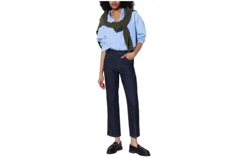 UNIQLO Jeans Women's Navy Blue Moderate Straight Fit Pants