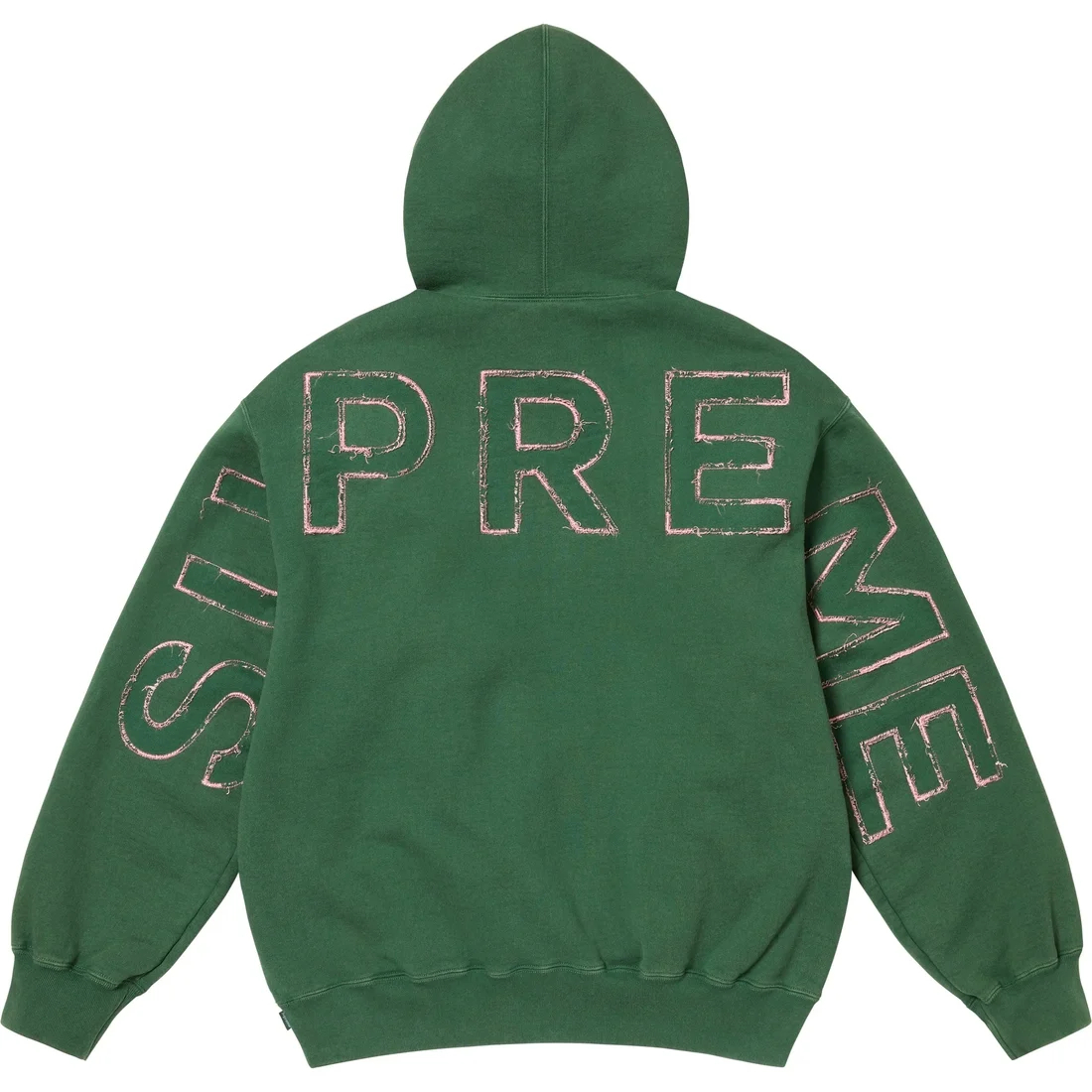 Худи Supreme SS25 WEEK8 Frayed Hooded Sweatshirt (черное)