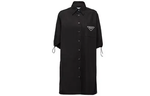 PRADA Short Sleeved Dress Women's Black