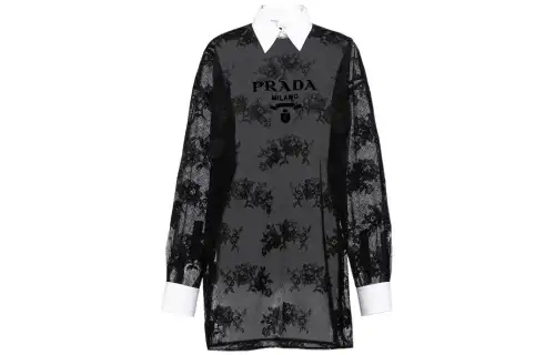 PRADA SS23 Long Sleeved Dress Women's Black