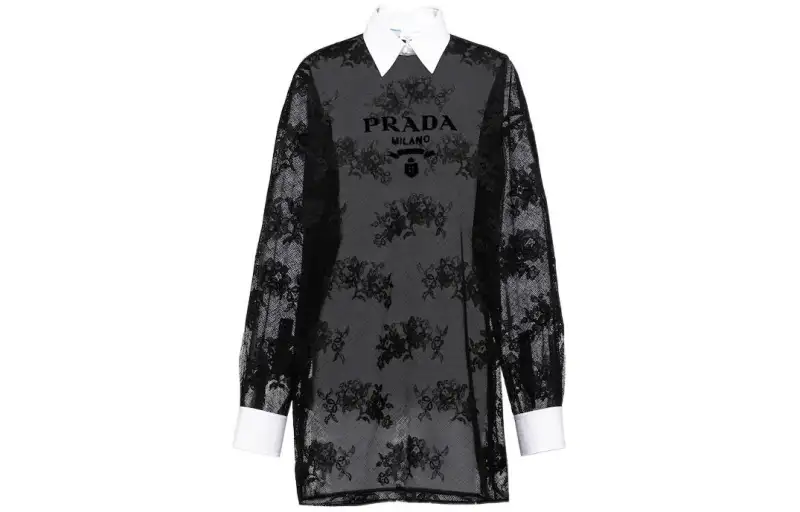 PRADA SS23 Long Sleeved Dress Women's Black