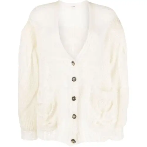LOEWE Logo Cable Knitted Cardigan