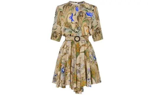 LOUIS VUITTON Short Sleeved Dress Women's Yellow