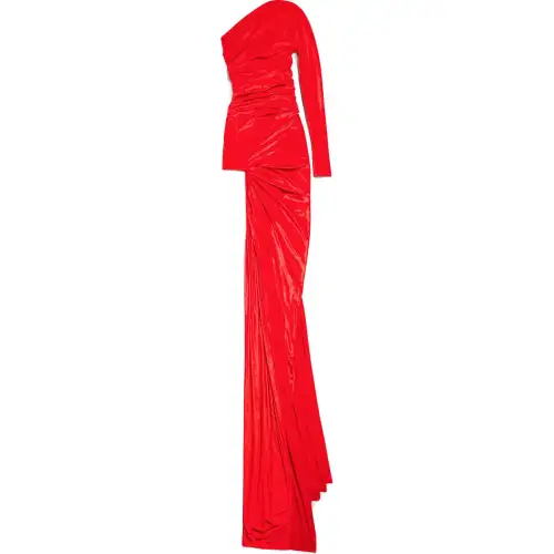 Balenciaga Asymmetric Dress 'Red'
