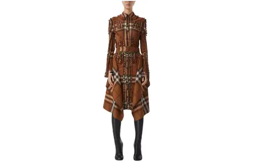 Burberry FW22 Long Sleeved Dress Women's Brown