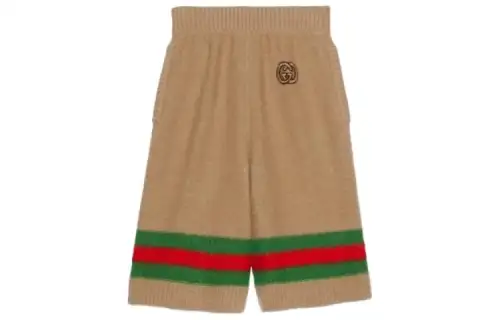 GUCCI Knee Length Striped Knit Shorts