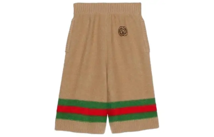 GUCCI Knee Length Striped Knit Shorts