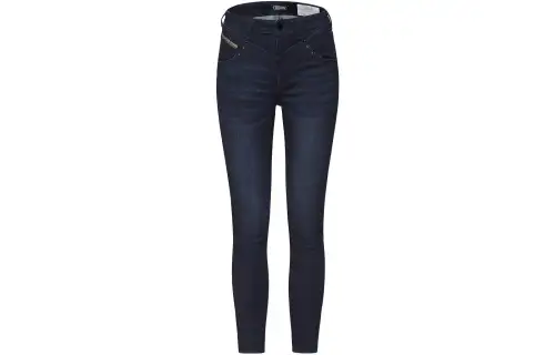 EVISU Jeans Women's Denim Blue Thickened And Fleece Lined Pencil Pants