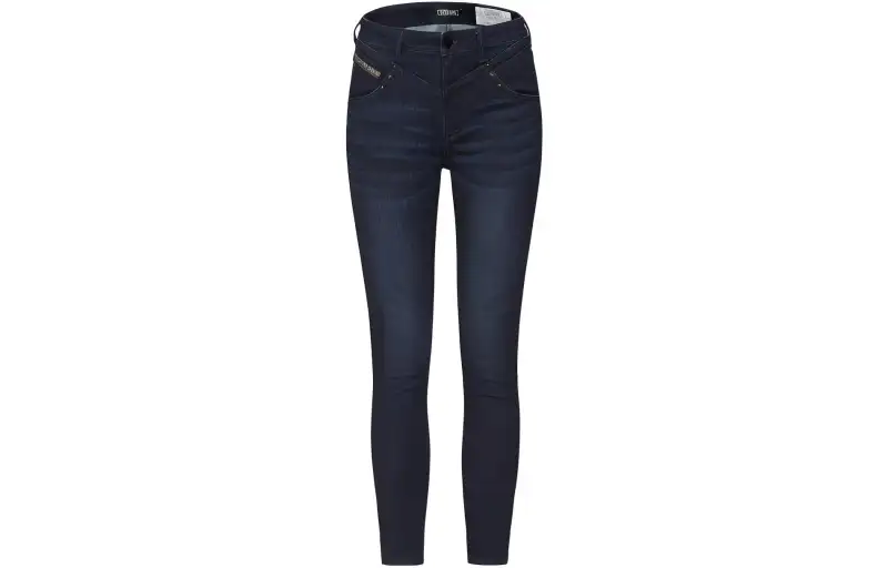 EVISU Jeans Women's Denim Blue Thickened And Fleece Lined Pencil Pants