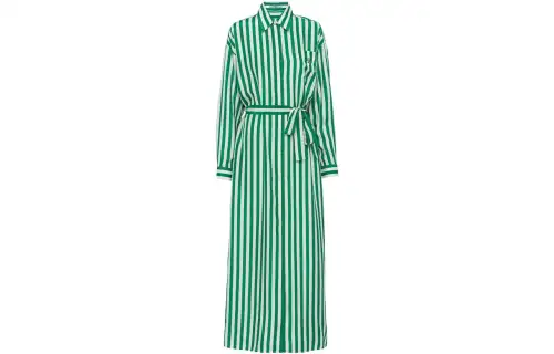 PRADA SS22 Long Sleeved Dress Women's Green