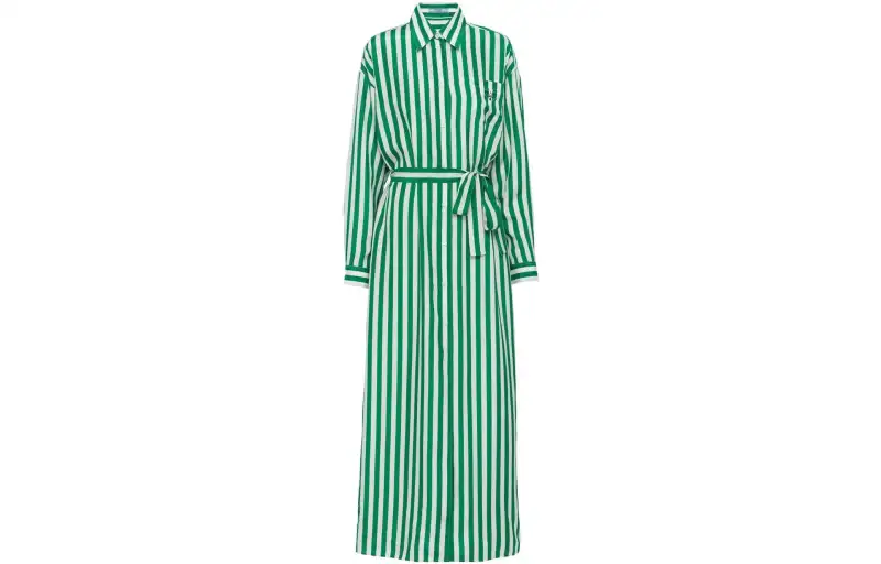 PRADA SS22 Long Sleeved Dress Women's Green