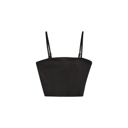 Vans Camisoles Women's Black Boat Neck Moderate Racerback