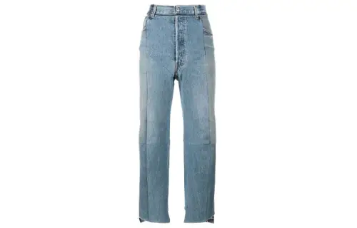 Vetements Jeans Women's Blue Moderate Straight Fit Pants