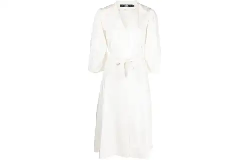 Karl Lagerfeld Tie waist V neck Shirtdress