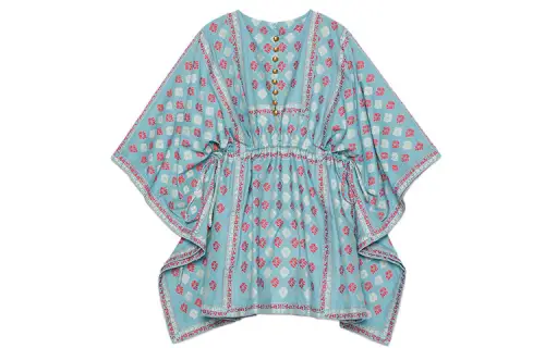 GUCCI Long Sleeved Dresses Women's Light Blue Crew Neck Thin