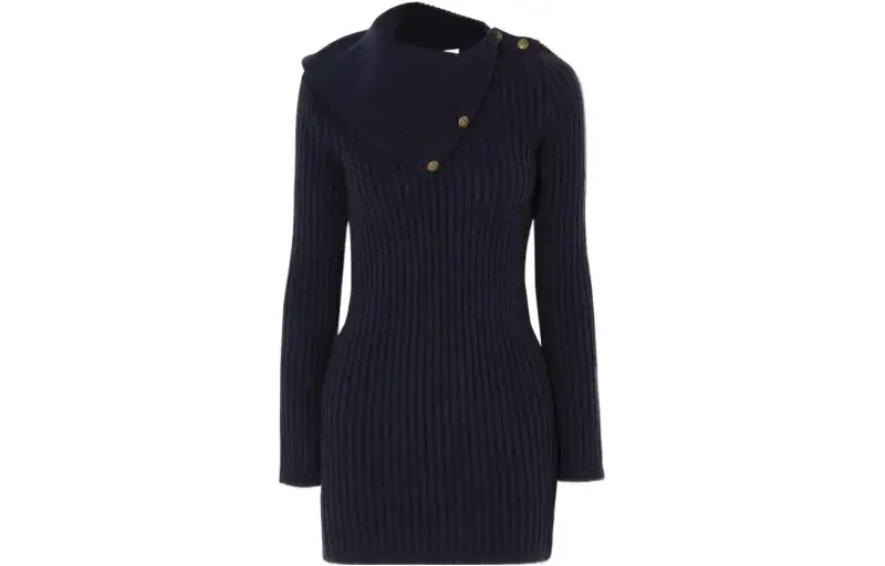 Saint Laurent fold-over collar jumper