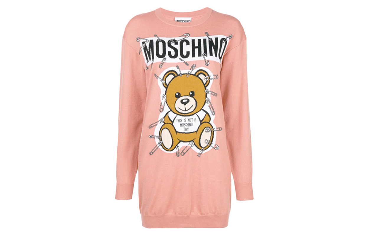 MOSCHINO Sports toy, woolen long-sleeve with a round collar