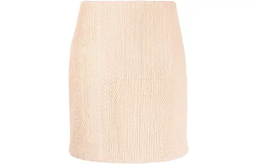 Bottega Veneta Quilted Leather Mini Skirt 'Tan'