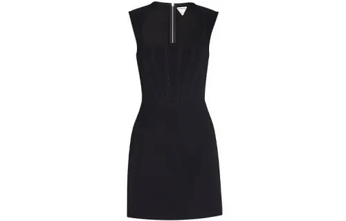 Bottega Veneta Sleeveless Dresses Women's Black Crew Neck