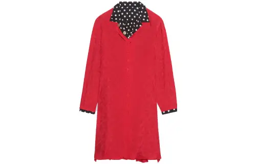 Balenciaga Spray Dots Reversible Coat Dress