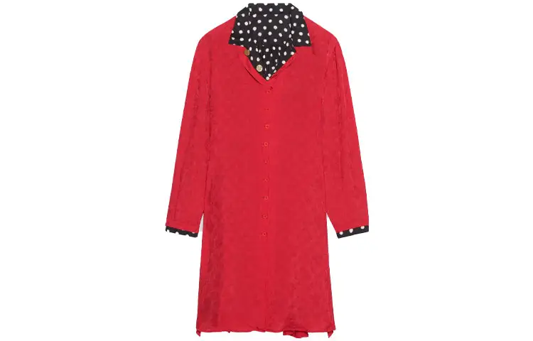 Balenciaga Spray Dots Reversible Coat Dress