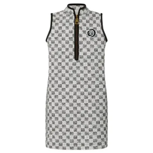 LOUIS VUITTON New Quarterly Products Of LV Sleeveless Dresses Women's Gray Stand Collar Moderate