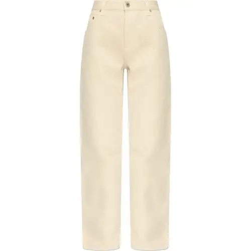 Burberry Logo Patch Straight-Leg Trousers