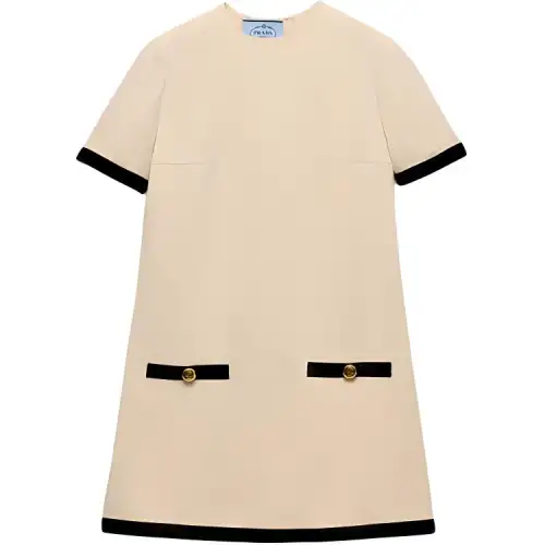 PRADA Short Sleeved Crewneck Mini Dress