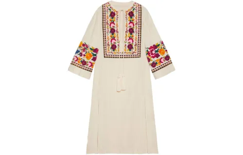 GUCCI FW21 Long Sleeved Dress Women's Beige