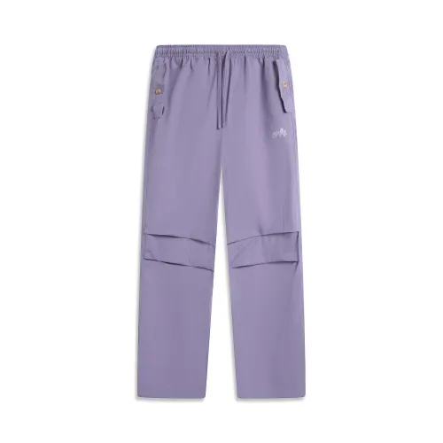 Li Ning x GUGONG,LIANMINGKUAN China Culture Collection Casual Pants Women's Light Dark Purple