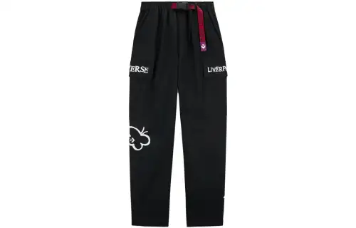 Converse Knitted Sweatpants Women's Black Moderate Straight Fit Pants