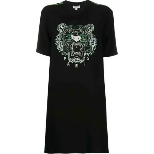 KENZO Pre Owned Tiger graphic Short sleeves Mini Dress