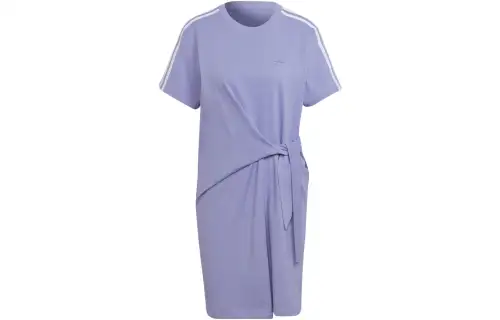 Adidas Originals Short Sleeved Dresses Women's Purple Crew Neck Moderate Short