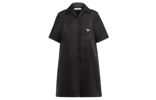 PRADA Re Nylon Short Sleeved Dress Women's Black